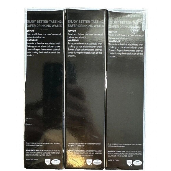 Apex Essentials RWF-014L Refrigerator Water Filter 3 pack New Sealed - Picture 4 of 4